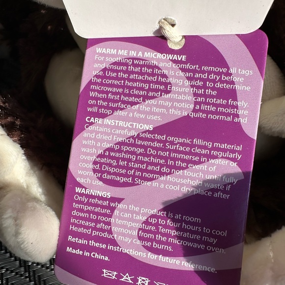 Warmies Brown and Cream Plush Monkey - Picture 6 of 6